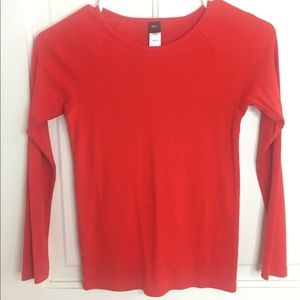 Tea Collection red long sleeve tee Sz 10 girls